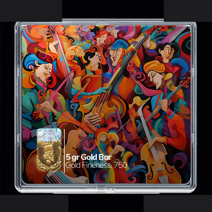 شمش طلا 18 عیار مدوپد مدل ویولن کد SG10864