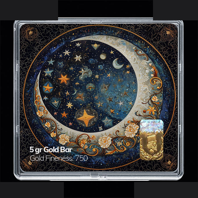 شمش طلا 18 عیار مدوپد مدل نوروز و سال نو کد SG11635