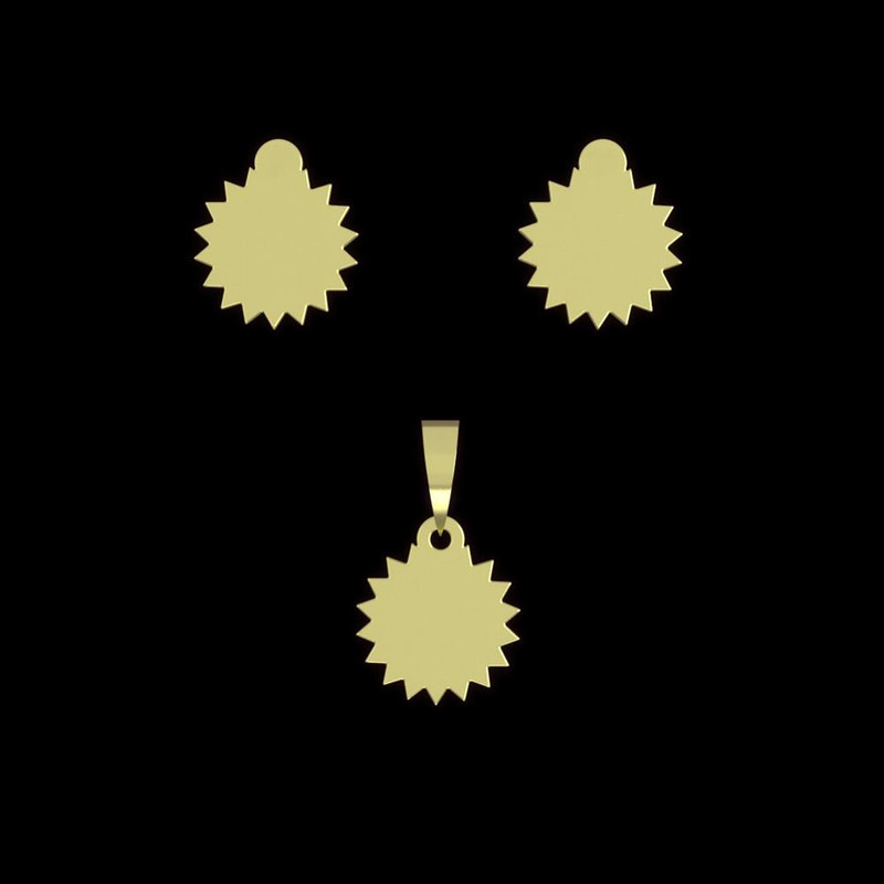 نیم ست طلا 18 عیار زنانه مدوپد مدل خورشید کد NA10059