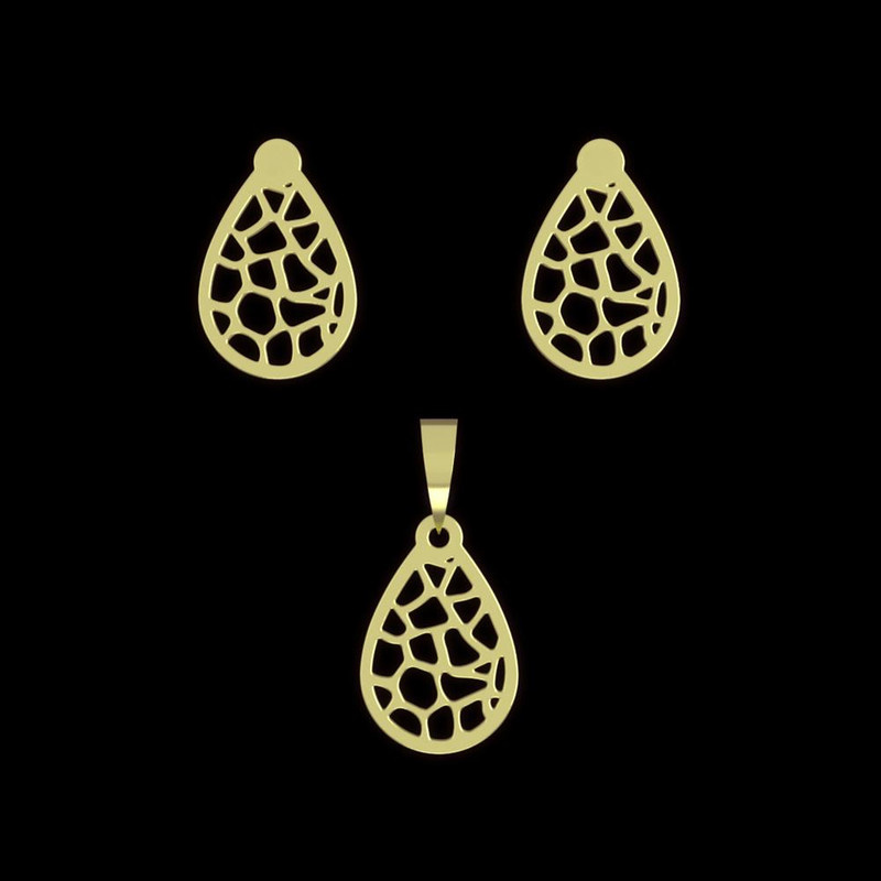 نیم ست طلا 18 عیار زنانه مدوپد مدل هندسی کد NA10120 نیم ست طلا 18 عیار زنانه مدوپد مدل هندسی کد NA10120