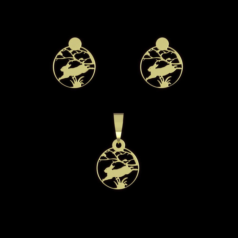 نیم ست طلا 18 عیار زنانه مدوپد مدل خرگوش کد NA10130 نیم ست طلا 18 عیار زنانه مدوپد مدل خرگوش کد NA10130