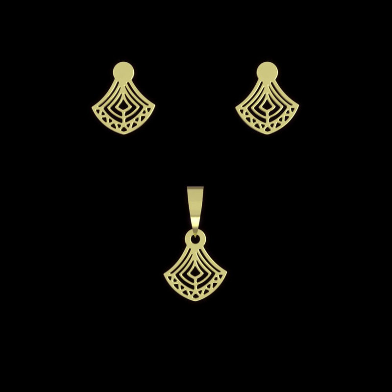 نیم ست طلا 18 عیار زنانه مدوپد مدل هندسی کد NA10246 نیم ست طلا 18 عیار زنانه مدوپد مدل هندسی کد NA10246