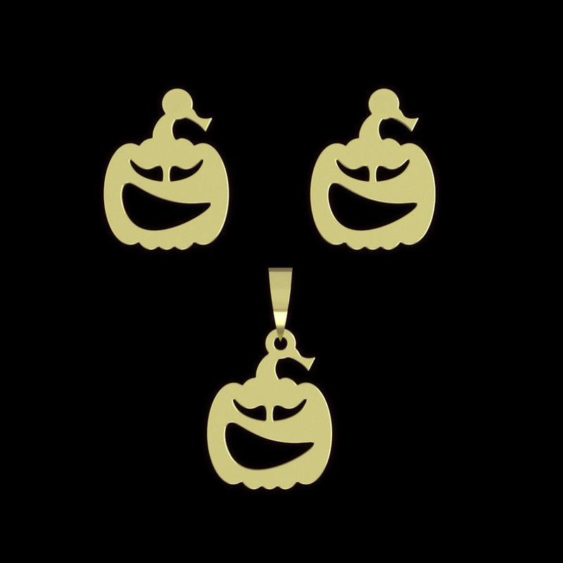 نیم ست طلا 18 عیار زنانه مدوپد مدل کدو هالووین کد NA10401 نیم ست طلا 18 عیار زنانه مدوپد مدل کدو هالووین کد NA10401