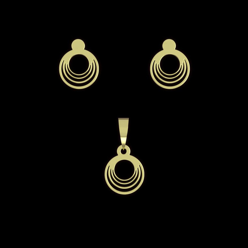 نیم ست طلا 18 عیار زنانه مدوپد مدل دایره کد NA10456 نیم ست طلا 18 عیار زنانه مدوپد مدل دایره کد NA10456