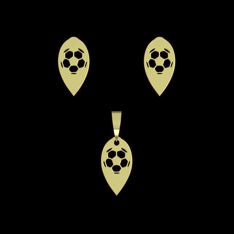 نیم ست طلا 18 عیار زنانه مدوپد مدل توپ فوتبال کد NA11865 نیم ست طلا 18 عیار زنانه مدوپد مدل توپ فوتبال کد NA11865