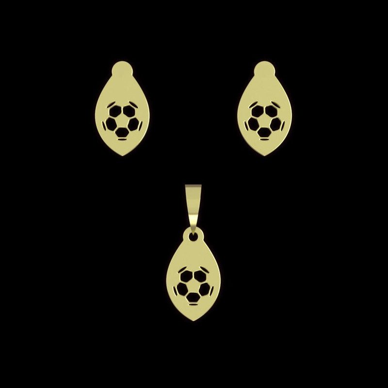 نیم ست طلا 18 عیار زنانه مدوپد مدل توپ فوتبال کد NA11884 نیم ست طلا 18 عیار زنانه مدوپد مدل توپ فوتبال کد NA11884