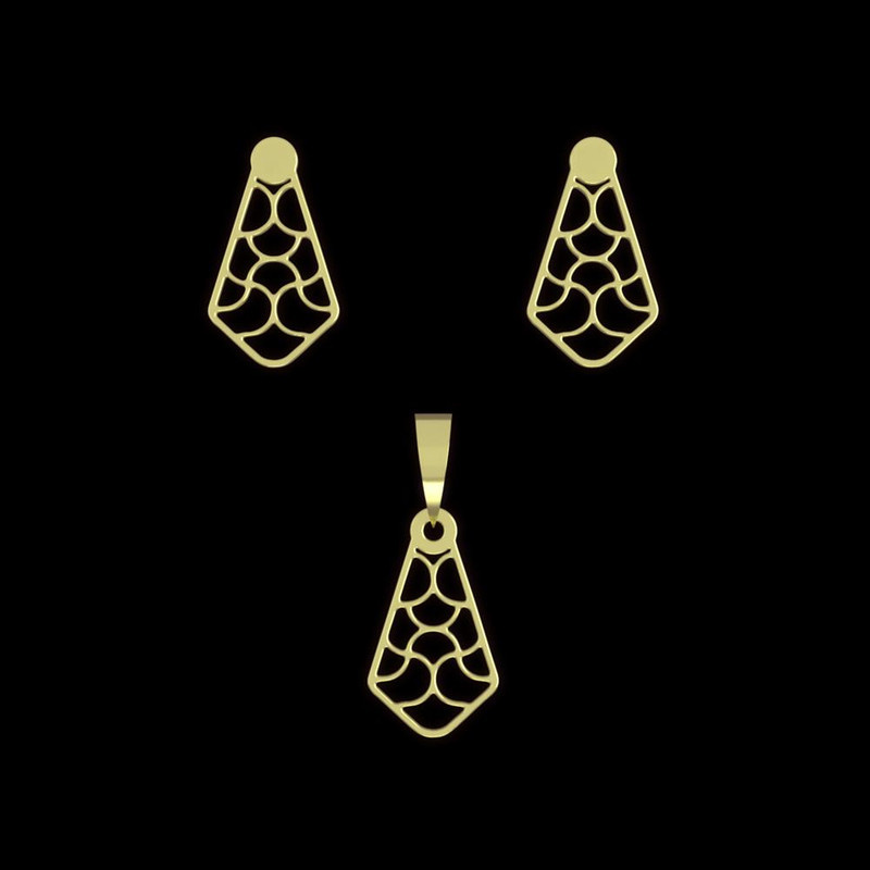 نیم ست طلا 18 عیار زنانه مدوپد مدل هندسی کد NA11896 نیم ست طلا 18 عیار زنانه مدوپد مدل هندسی کد NA11896