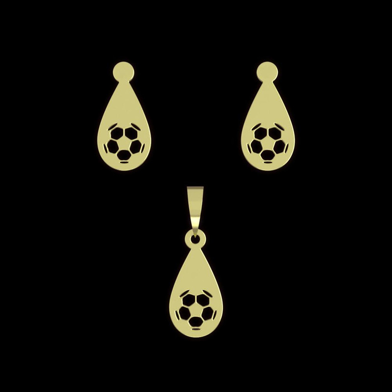 نیم ست طلا 18 عیار زنانه مدوپد مدل توپ فوتبال کد NA11902 نیم ست طلا 18 عیار زنانه مدوپد مدل توپ فوتبال کد NA11902