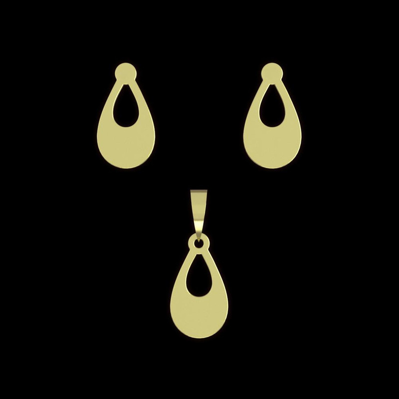 نیم ست طلا 18 عیار زنانه مدوپد مدل اشک کد NA11973 نیم ست طلا 18 عیار زنانه مدوپد مدل اشک کد NA11973