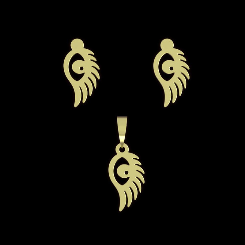 نیم ست طلا 18 عیار زنانه مدوپد مدل چشم کد NA11975 نیم ست طلا 18 عیار زنانه مدوپد مدل چشم کد NA11975