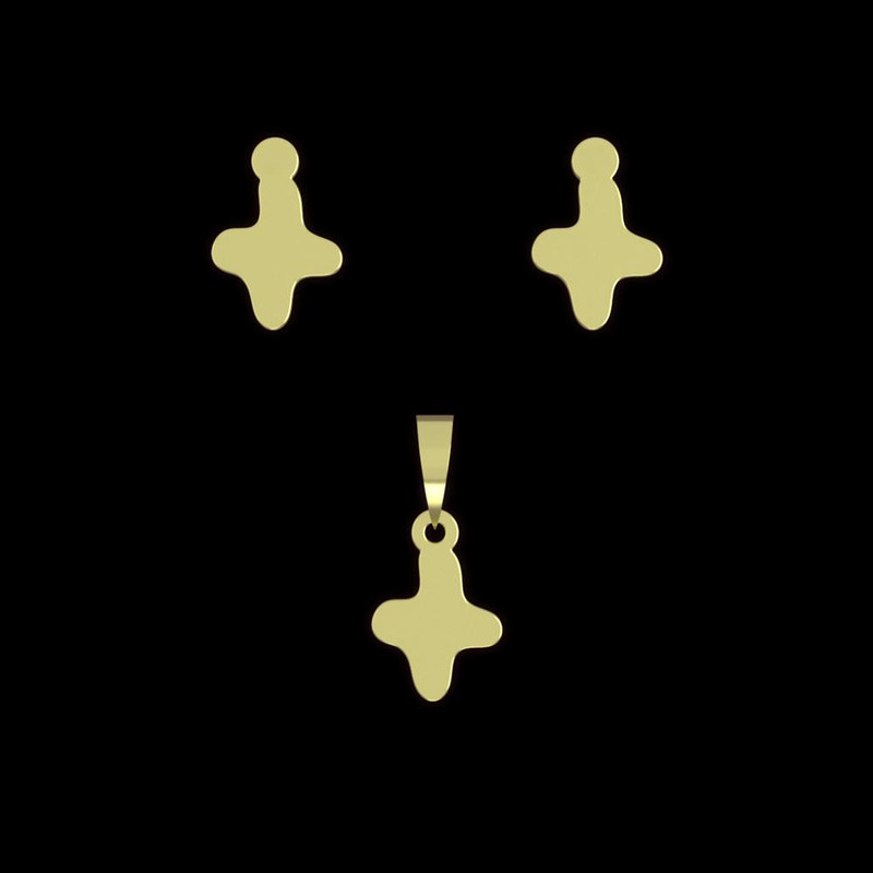 نیم ست طلا 18 عیار زنانه مدوپد مدل هندسی کد NA11992 نیم ست طلا 18 عیار زنانه مدوپد مدل هندسی کد NA11992