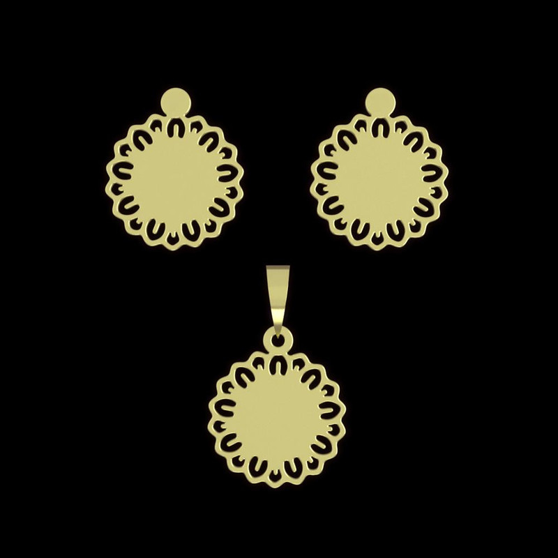 نیم ست طلا 18 عیار زنانه مدوپد مدل گل کد NA12200 نیم ست طلا 18 عیار زنانه مدوپد مدل گل کد NA12200