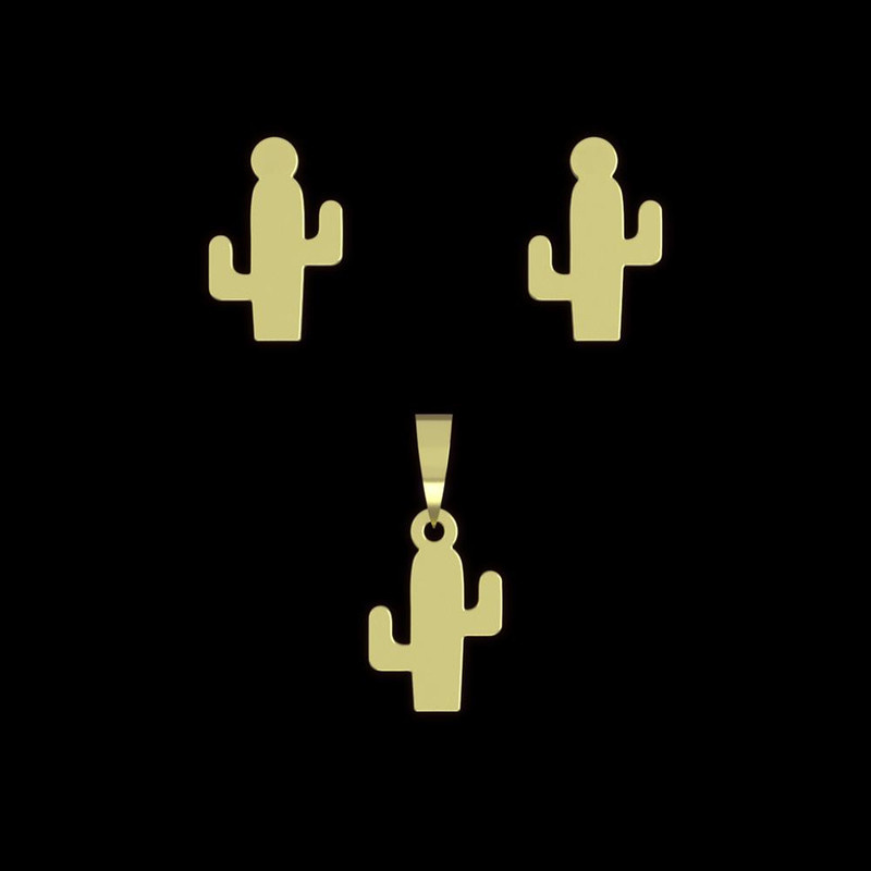 نیم ست طلا 18 عیار زنانه مدوپد مدل کاکتوس کد NA12212 نیم ست طلا 18 عیار زنانه مدوپد مدل کاکتوس کد NA12212