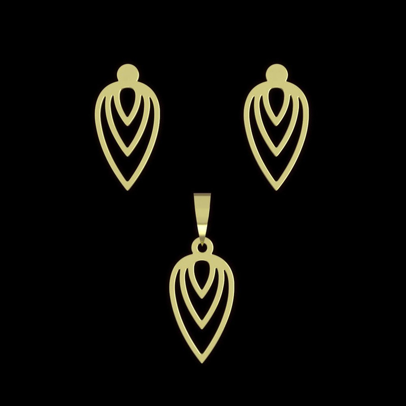 نیم ست طلا 18 عیار زنانه مدوپد مدل اشک کد NA12228 نیم ست طلا 18 عیار زنانه مدوپد مدل اشک کد NA12228