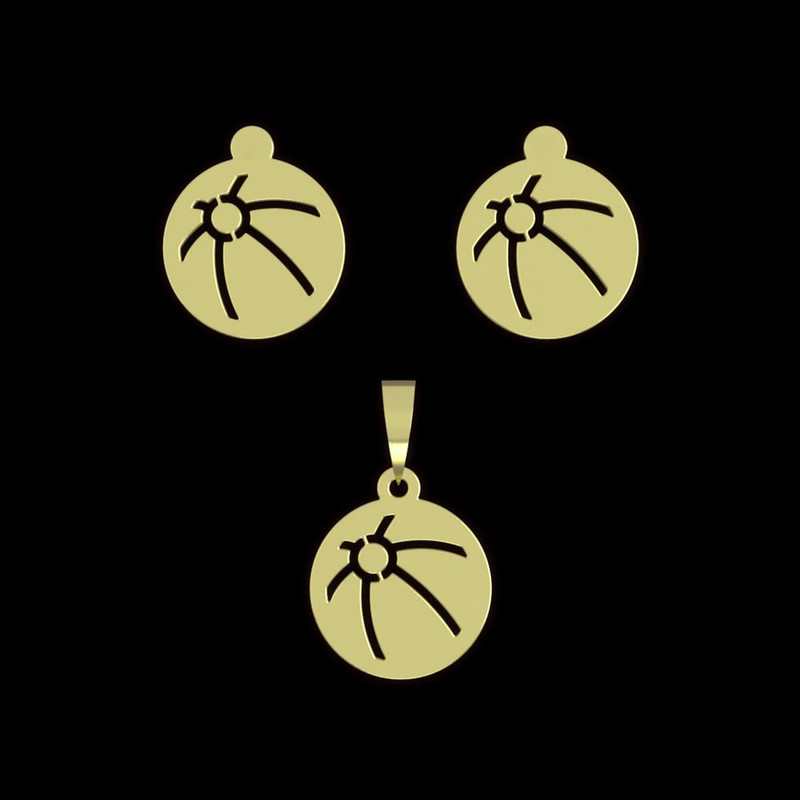 نیم ست طلا 18 عیار زنانه مدوپد مدل توپ بسکتبال کد NA12256 نیم ست طلا 18 عیار زنانه مدوپد مدل توپ بسکتبال کد NA12256