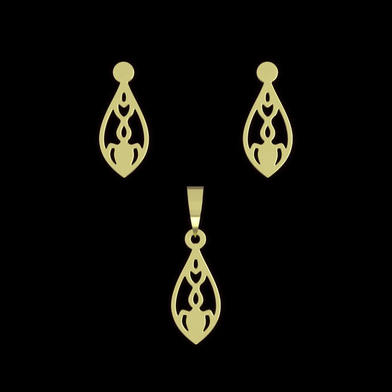 نیم ست طلا 18 عیار زنانه مدوپد مدل هندسی کد NA12268 نیم ست طلا 18 عیار زنانه مدوپد مدل هندسی کد NA12268