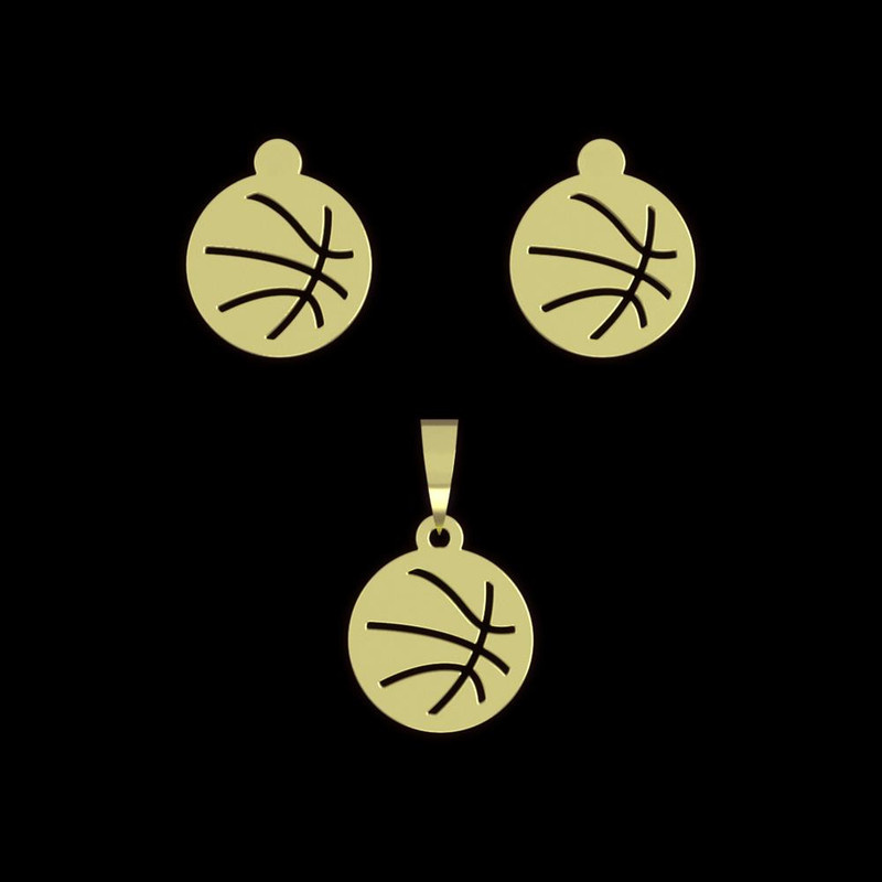 نیم ست طلا 18 عیار زنانه مدوپد مدل توپ کد NA12277