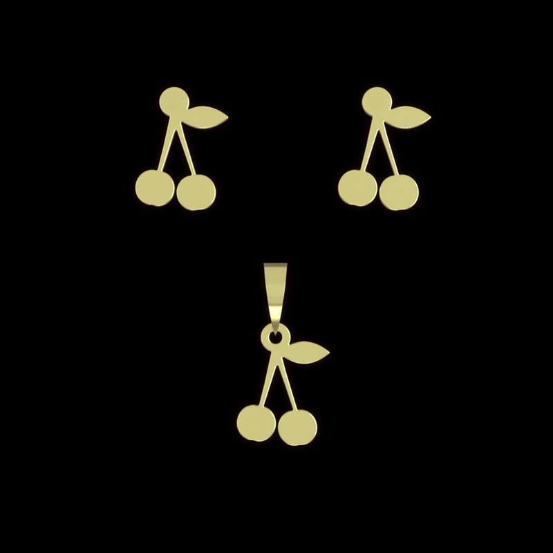 نیم ست طلا 18 عیار زنانه مدوپد مدل گیلاس کد NA12290 نیم ست طلا 18 عیار زنانه مدوپد مدل گیلاس کد NA12290