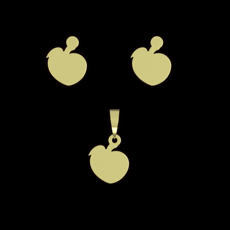 نیم ست طلا 18 عیار زنانه مدوپد مدل هلو کد NA12309