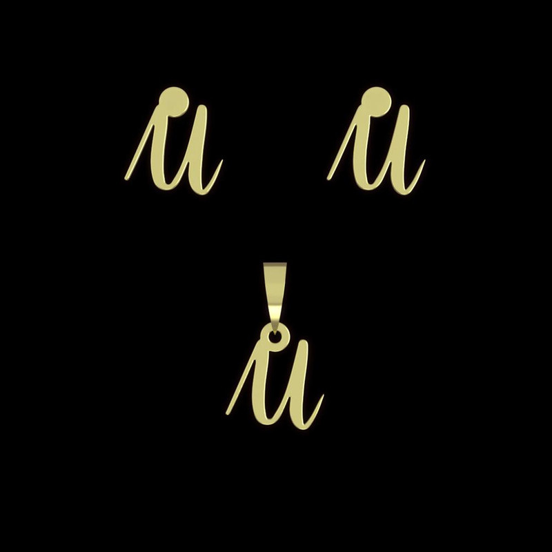 نیم ست طلا 18 عیار زنانه مدوپد مدل حرف u کد NA12314 نیم ست طلا 18 عیار زنانه مدوپد مدل حرف u کد NA12314