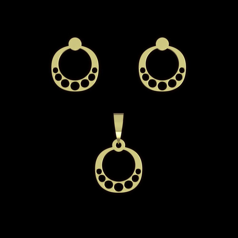 نیم ست طلا 18 عیار زنانه مدوپد مدل دایره کد NA12332 نیم ست طلا 18 عیار زنانه مدوپد مدل دایره کد NA12332