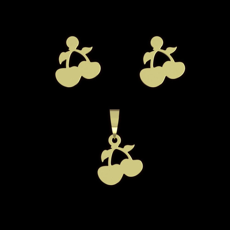 نیم ست طلا 18 عیار زنانه مدوپد مدل گیلاس کد NA12349 نیم ست طلا 18 عیار زنانه مدوپد مدل گیلاس کد NA12349