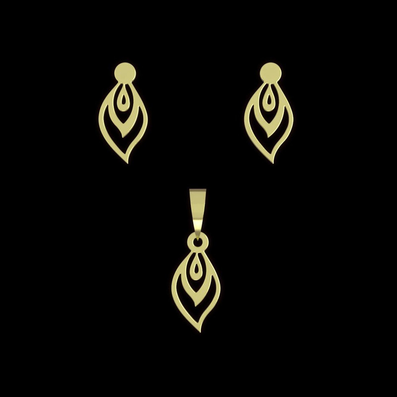 نیم ست طلا 18 عیار زنانه مدوپد مدل اشک کد NA12379 نیم ست طلا 18 عیار زنانه مدوپد مدل اشک کد NA12379