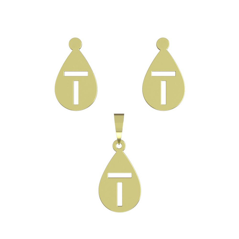 نیم ست طلا 18 عیار زنانه مدوپد مدل حرف t کد NA12556 نیم ست طلا 18 عیار زنانه مدوپد مدل حرف t کد NA12556