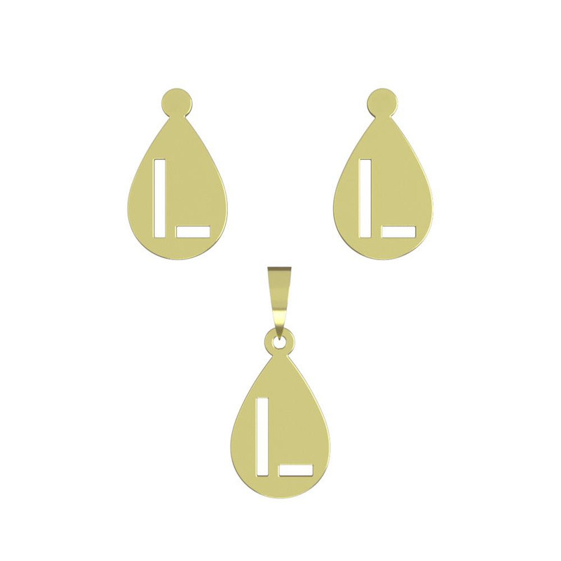 نیم ست طلا 18 عیار زنانه مدوپد مدل حرف L کد NA12558 نیم ست طلا 18 عیار زنانه مدوپد مدل حرف L کد NA12558