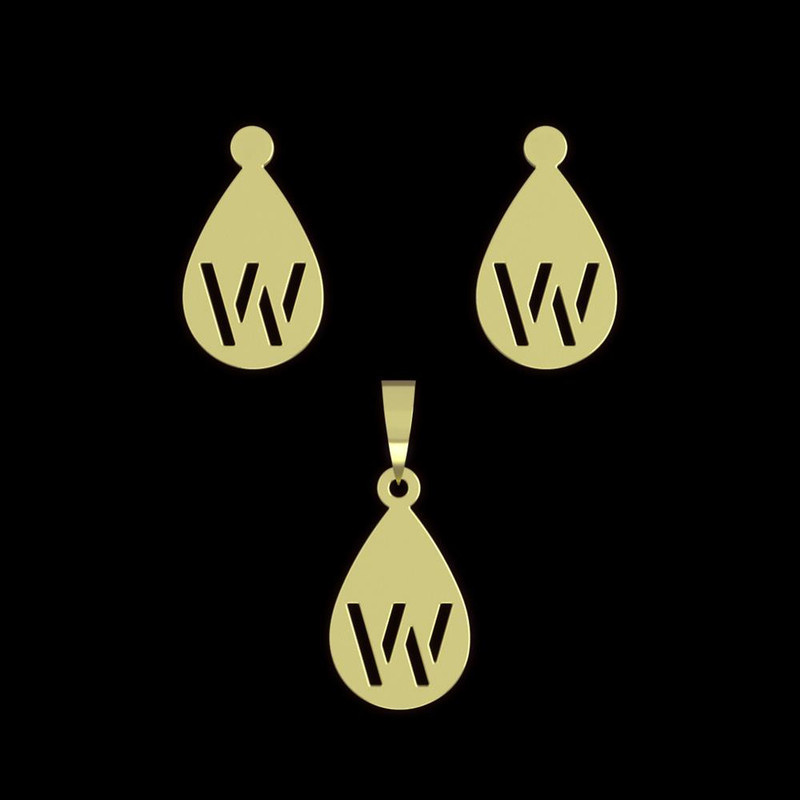 نیم ست طلا 18 عیار زنانه مدوپد مدل حرف w کد NA12576 نیم ست طلا 18 عیار زنانه مدوپد مدل حرف w کد NA12576