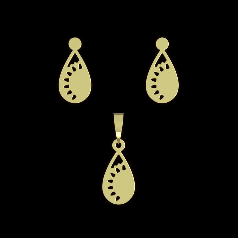 نیم ست طلا 18 عیار زنانه مدوپد مدل گل کد NA12662 نیم ست طلا 18 عیار زنانه مدوپد مدل گل کد NA12662