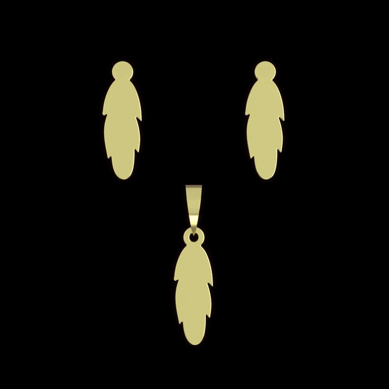 نیم ست طلا 18 عیار زنانه مدوپد مدل پر کد NA12733 نیم ست طلا 18 عیار زنانه مدوپد مدل پر کد NA12733