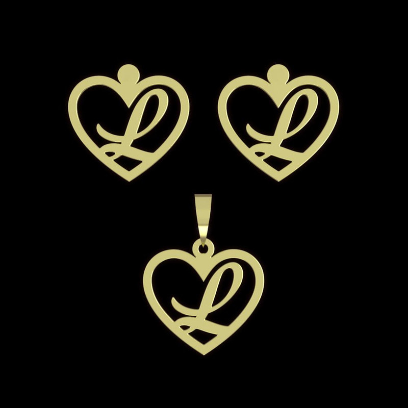 نیم ست طلا 18 عیار زنانه مدوپد مدل حرف L کد NA12842 نیم ست طلا 18 عیار زنانه مدوپد مدل حرف L کد NA12842