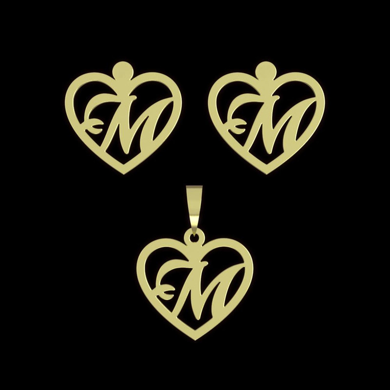 نیم ست طلا 18 عیار زنانه مدوپد مدل حرف M کد NA12862 نیم ست طلا 18 عیار زنانه مدوپد مدل حرف M کد NA12862