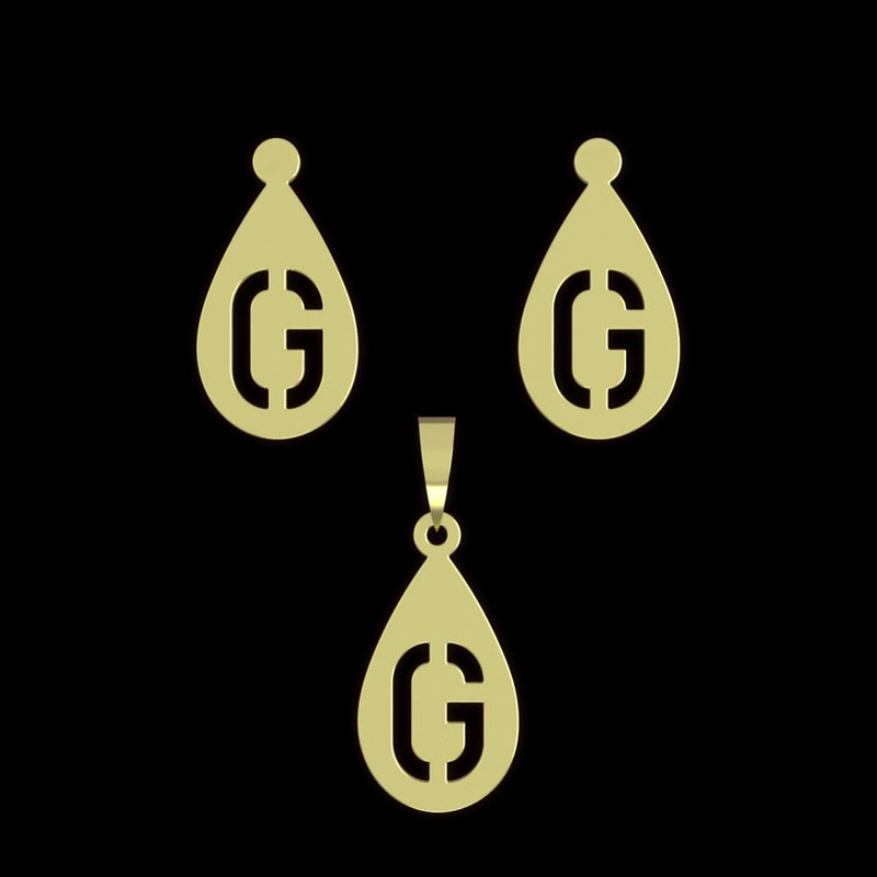 نیم ست طلا 18 عیار زنانه مدوپد مدل حرف G کد NA12872 نیم ست طلا 18 عیار زنانه مدوپد مدل حرف G کد NA12872