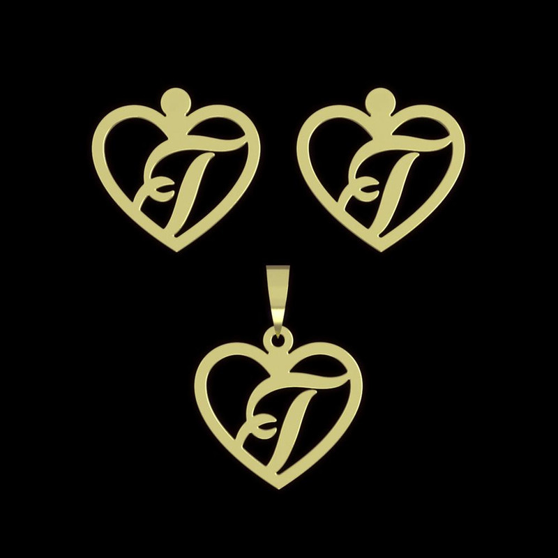 نیم ست طلا 18 عیار زنانه مدوپد مدل حرف t کد NA12907 نیم ست طلا 18 عیار زنانه مدوپد مدل حرف t کد NA12907