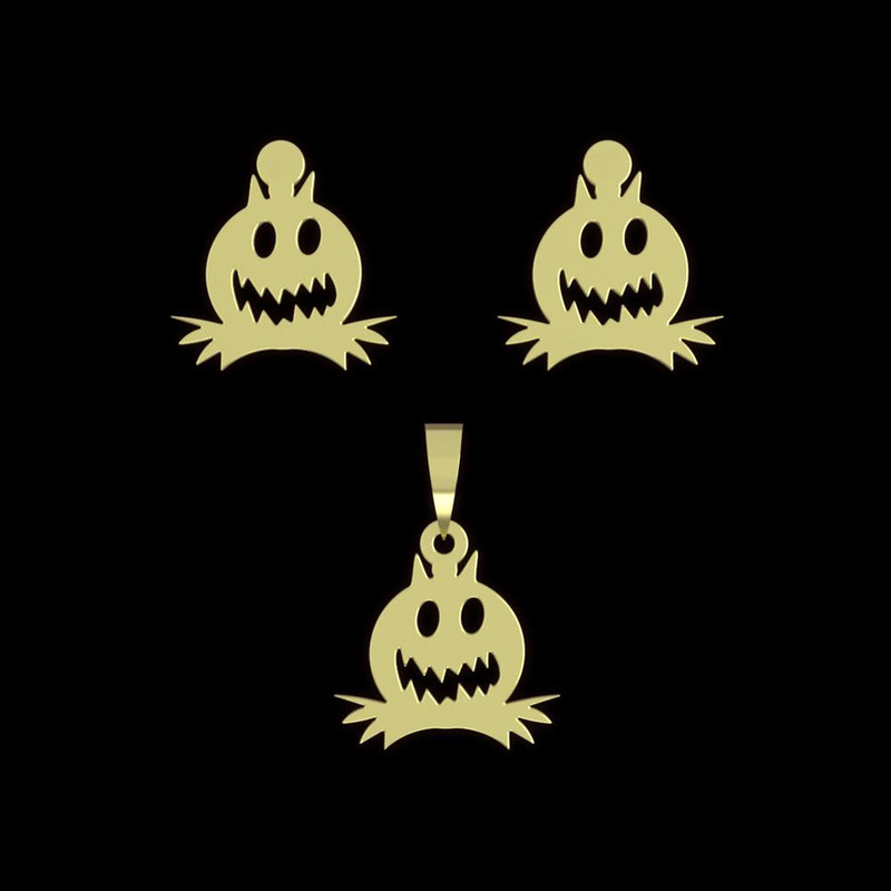 نیم ست طلا 18 عیار زنانه مدوپد مدل هالووین کد NA12909 نیم ست طلا 18 عیار زنانه مدوپد مدل هالووین کد NA12909