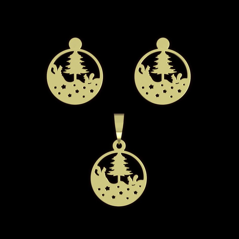 نیم ست طلا 18 عیار زنانه مدوپد مدل درخت کد NA12963 نیم ست طلا 18 عیار زنانه مدوپد مدل درخت کد NA12963