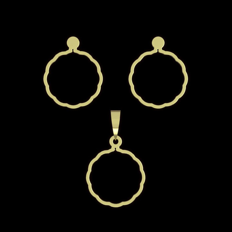 نیم ست طلا 18 عیار زنانه مدوپد مدل دایره کد NA12971 نیم ست طلا 18 عیار زنانه مدوپد مدل دایره کد NA12971