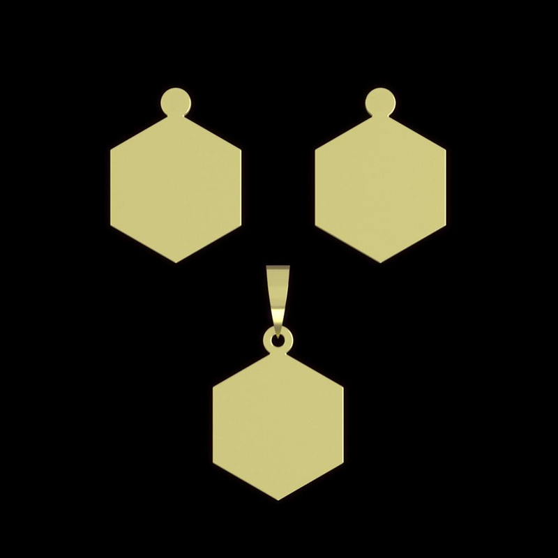 نیم ست طلا 18 عیار زنانه مدوپد مدل شش ضلعی کد NA12983 نیم ست طلا 18 عیار زنانه مدوپد مدل شش ضلعی کد NA12983