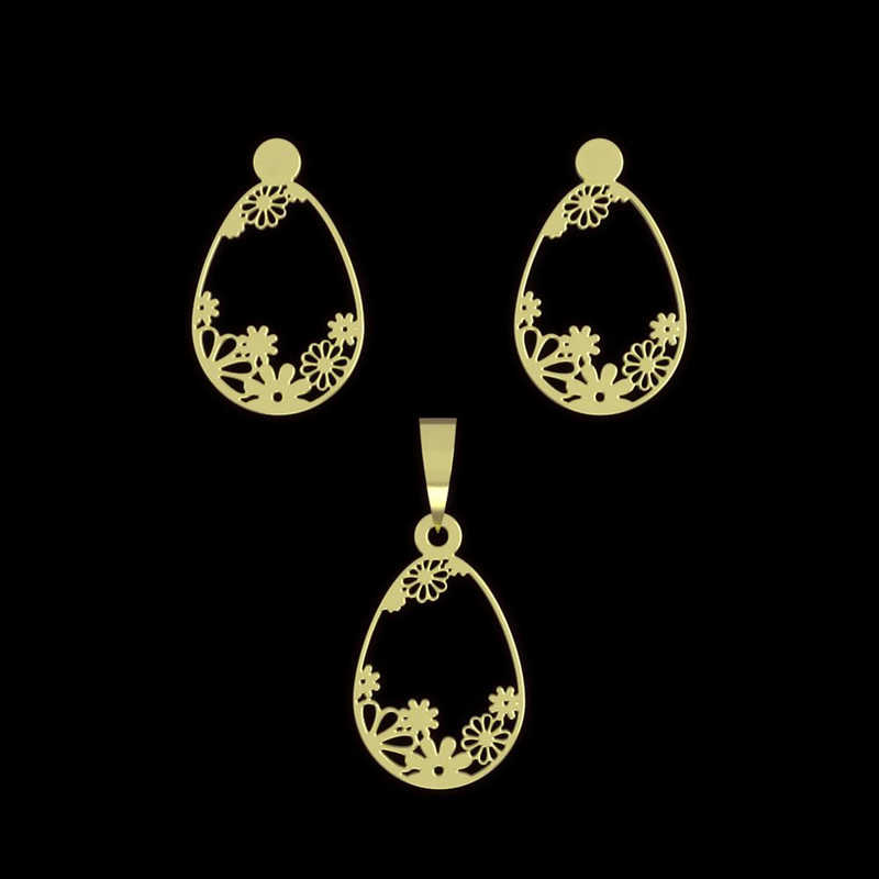 نیم ست طلا 18 عیار زنانه مدوپد مدل برگ کد NA13006 نیم ست طلا 18 عیار زنانه مدوپد مدل برگ کد NA13006