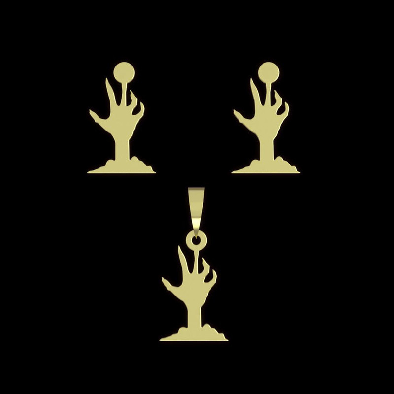 نیم ست طلا 18 عیار زنانه مدوپد مدل دست کد NA13170