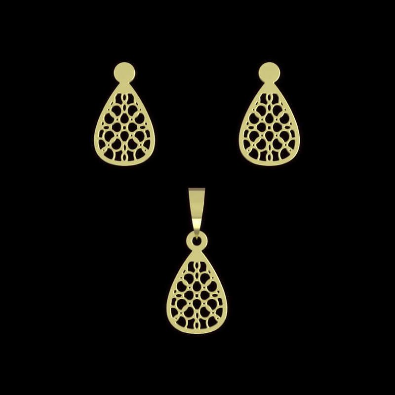 نیم ست طلا 18 عیار زنانه مدوپد مدل هندسی کد NA13204 نیم ست طلا 18 عیار زنانه مدوپد مدل هندسی کد NA13204