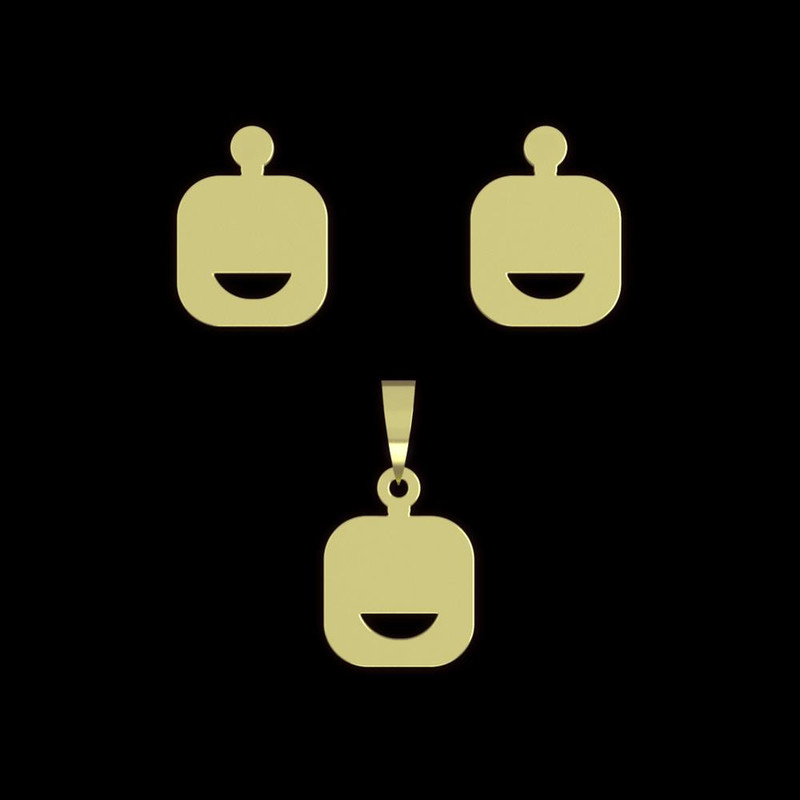 نیم ست طلا 18 عیار زنانه مدوپد مدل ایموجی کد NA13222 نیم ست طلا 18 عیار زنانه مدوپد مدل ایموجی کد NA13222