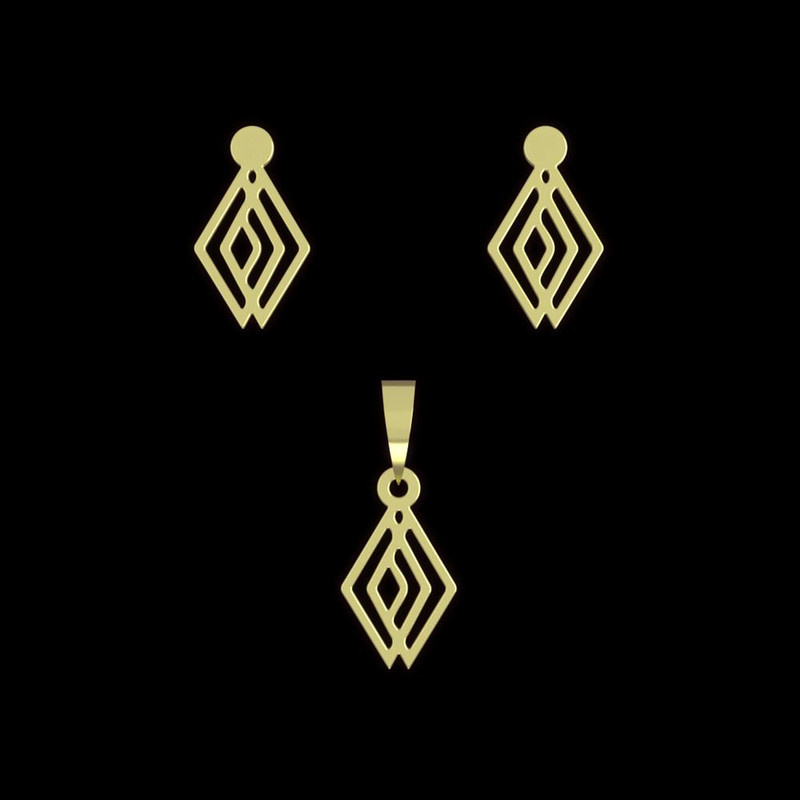 نیم ست طلا 18 عیار زنانه مدوپد مدل هندسی کد NA13321 نیم ست طلا 18 عیار زنانه مدوپد مدل هندسی کد NA13321