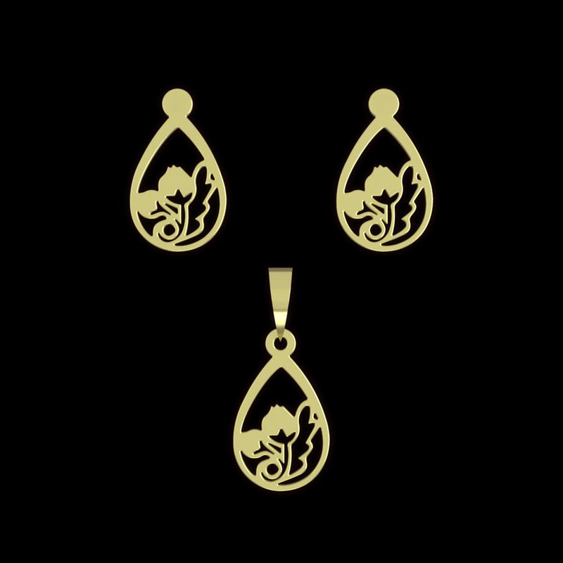 نیم ست طلا 18 عیار زنانه مدوپد مدل هندسی کد NA13332 نیم ست طلا 18 عیار زنانه مدوپد مدل هندسی کد NA13332