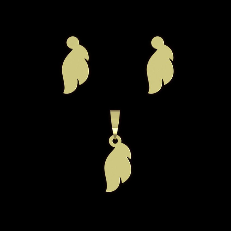 نیم ست طلا 18 عیار زنانه مدوپد مدل پر کد NA13334 نیم ست طلا 18 عیار زنانه مدوپد مدل پر کد NA13334