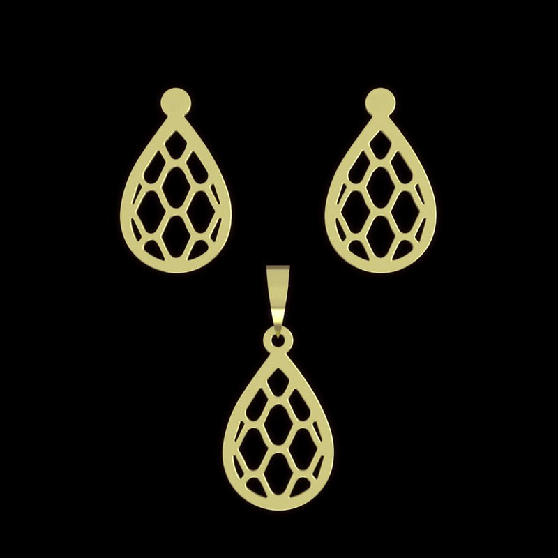 نیم ست طلا 18 عیار زنانه مدوپد مدل هندسی کد NA13495 نیم ست طلا 18 عیار زنانه مدوپد مدل هندسی کد NA13495