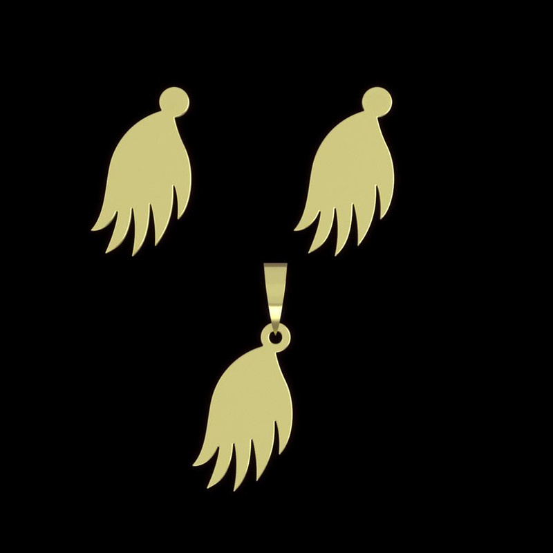 نیم ست طلا 18 عیار زنانه مدوپد مدل پر کد NA13528 نیم ست طلا 18 عیار زنانه مدوپد مدل پر کد NA13528