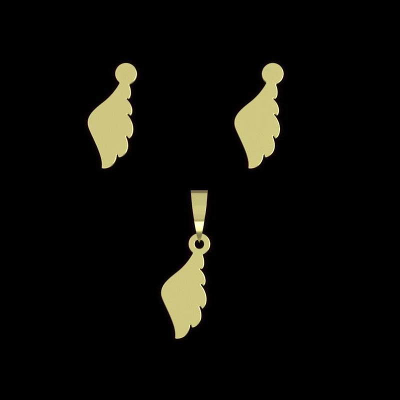 نیم ست طلا 18 عیار زنانه مدوپد مدل پر کد NA13608 نیم ست طلا 18 عیار زنانه مدوپد مدل پر کد NA13608